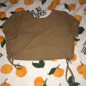 Brown crop top